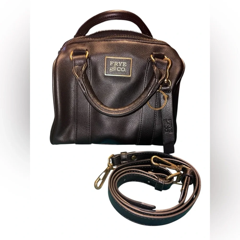 FRYE AND CO. Brown Satchel with Gold Hardware - Picture 1 of 5